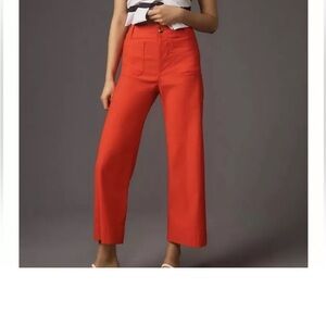 Reddish orange collette cropped wide pant size 25